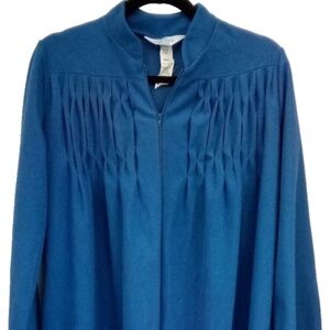 VTG Sears At Home Wear House Coat Full Zip Robe Women's Sz S Made in the USA